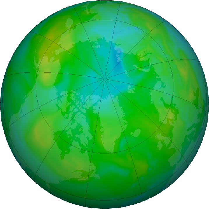 Arctic ozone map for 26 July 2022
